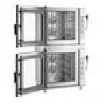 Cooking Performance Group 2OCB16I Double-Stacked 6 Pan Half Size Electric Combi Oven with Manual Controls - 208/240V, 3 Phase, 20.2 kW