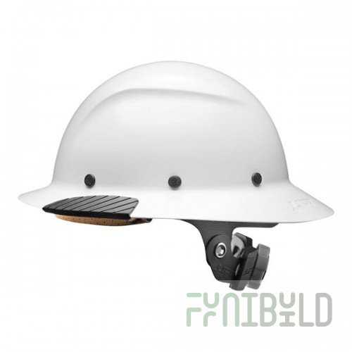 Lift Safety Dax Gloss White Fiber Resin Full Brim Hard Hat HDF-15WG