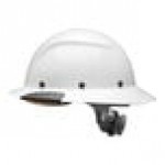 Lift Safety Dax Gloss White Fiber Resin Full Brim Hard Hat HDF-15WG