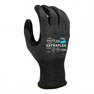 Armor Guys Extraflex 04-550-L Dark Gray 18 Gauge A5 Gloves with Black HCT Nano-Foam Nitrile Palm Coating - Large Armor Guys Extraflex 04-550-L Dark Gray 18 Gauge A5 Gloves with Black HCT Nano-Foam Nitrile Palm Coating - Large