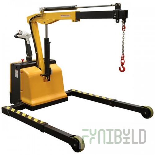 Vestil EPFC-25-AA Electric Steel Floor Crane with Adjustable Legs, 44 1/4