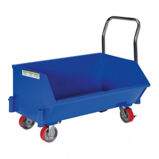Vestil 0.25 Cubic Yard Mobile Low-Profile Steel Hopper Cart with 2 Rigid / 2 Swivel Casters SLPT-24 - 1,000 lb. Capacity Vestil 0.25 Cubic Yard Mobile Low-Profile Steel Hopper Cart with 2 Rigid / 2 Swivel Casters SLPT-24 - 1,000 lb. Capacity