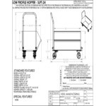 Vestil 0.25 Cubic Yard Mobile Low-Profile Steel Hopper Cart with 2 Rigid / 2 Swivel Casters SLPT-24 - 1,000 lb. Capacity Vestil 0.25 Cubic Yard Mobile Low-Profile Steel Hopper Cart with 2 Rigid / 2 Swivel Casters SLPT-24 - 1,000 lb. Capacity