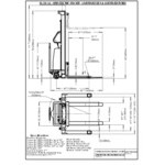 Vestil 750-2,000 lb. Semi-Electric Powered Fork Stacker with Adjustable Forks and 150 Vestil 750-2,000 lb. Semi-Electric Powered Fork Stacker with Adjustable Forks and 150
