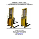 Vestil 750-2,000 lb. Semi-Electric Powered Fork Stacker with Adjustable Forks and 150 Vestil 750-2,000 lb. Semi-Electric Powered Fork Stacker with Adjustable Forks and 150