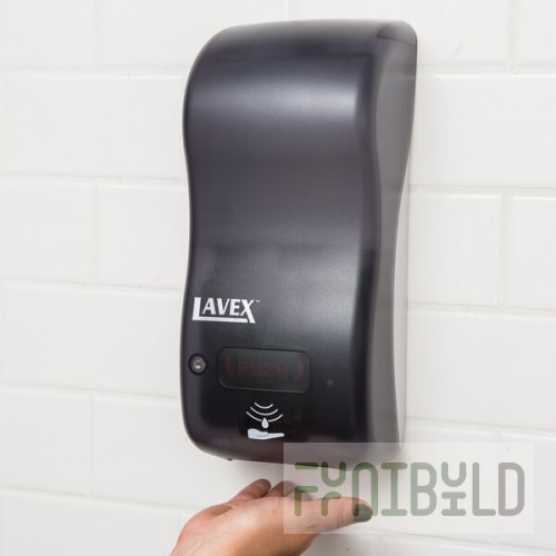 Lavex Hybrid 30.4 fl. oz. (900 mL) Touchless Foaming Soap / Sanitizer Dispenser - 5 1/2