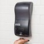 Lavex Hybrid 30.4 fl. oz. (900 mL) Touchless Foaming Soap / Sanitizer Dispenser - 5 1/2 Lavex Hybrid 30.4 fl. oz. (900 mL) Touchless Foaming Soap / Sanitizer Dispenser - 5 1/2