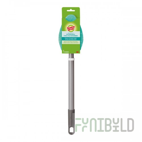 3M Scotch-BriteTM 70007048286 Non-Scratch Extendable Tub and Tile Scrubber