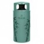 Ex-Cell Kaiser NS33-BB T MAL Nature Series 33 Gallon Steel Malachite Bamboo Round Trash Can