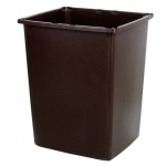 Rubbermaid® FG256B00BRN Glutton 56 Gallon Brown Square Trash Can