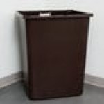 Rubbermaid® FG256B00BRN Glutton 56 Gallon Brown Square Trash Can