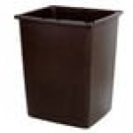 Rubbermaid® FG256B00BRN Glutton 56 Gallon Brown Square Trash Can