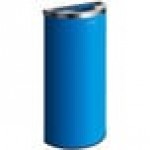 Lancaster Table & Seating 8 Gallon Blue Powder-Coated Metal Half Round Decorative Trash Can with Mixed Recycle Lid Lancaster Table & Seating 8 Gallon Blue Powder-Coated Metal Half Round Decorative Trash Can with Mixed Recycle Lid