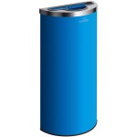 Lancaster Table & Seating 8 Gallon Blue Powder-Coated Metal Half Round Decorative Trash Can with Mixed Recycle Lid Lancaster Table & Seating 8 Gallon Blue Powder-Coated Metal Half Round Decorative Trash Can with Mixed Recycle Lid