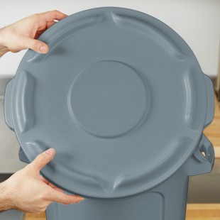Rubbermaid® FG260900GRAY BRUTE 10 Gallon Gray Round Trash Can Lid Rubbermaid® FG260900GRAY BRUTE 10 Gallon Gray Round Trash Can Lid