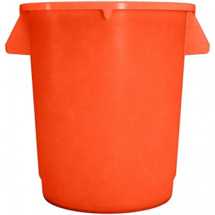 Carlisle 84101024 Bronco 10 Gallon Orange Round Trash Can Carlisle 84101024 Bronco 10 Gallon Orange Round Trash Can