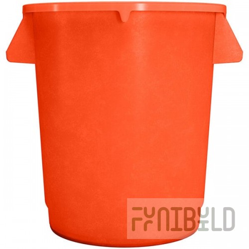 Carlisle 84101024 Bronco 10 Gallon Orange Round Trash Can