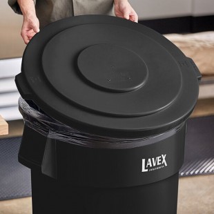 Lavex 55 Gallon Black Round Commercial Trash Can Lid Lavex 55 Gallon Black Round Commercial Trash Can Lid