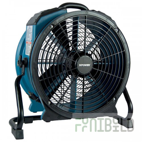 XPOWER X-47ATR Variable Speed Industrial Axial Fan with Sealed Motor, GFCI Power Outlets, and Timer - 1/3 hp