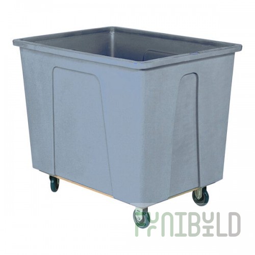 Wesco Industrial Products 272508 8 Bushel / 64 Gallon Gray Polyethylene Box Truck with 5