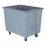Wesco Industrial Products 272508 8 Bushel / 64 Gallon Gray Polyethylene Box Truck with 5