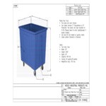 Wesco Industrial Products 272508 8 Bushel / 64 Gallon Gray Polyethylene Box Truck with 5