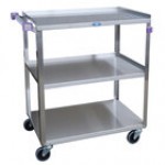 Lakeside 422 Medium Duty Stainless Steel 3 Shelf Utility Cart - 19