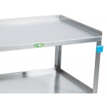 Lakeside 422 Medium Duty Stainless Steel 3 Shelf Utility Cart - 19