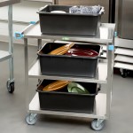 Lakeside 422 Medium Duty Stainless Steel 3 Shelf Utility Cart - 19
