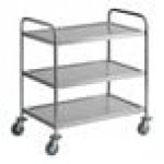 Lakeside 422 Medium Duty Stainless Steel 3 Shelf Utility Cart - 19