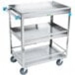 Lakeside 422 Medium Duty Stainless Steel 3 Shelf Utility Cart - 19