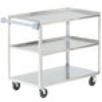 Lakeside 422 Medium Duty Stainless Steel 3 Shelf Utility Cart - 19