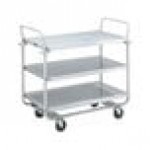 Lakeside 422 Medium Duty Stainless Steel 3 Shelf Utility Cart - 19