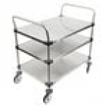 Lakeside 422 Medium Duty Stainless Steel 3 Shelf Utility Cart - 19