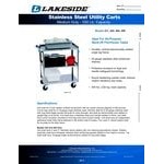 Lakeside 422 Medium Duty Stainless Steel 3 Shelf Utility Cart - 19