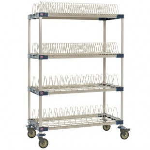 Metro MAX4-PR48VX4 MetroMax 4 Mobile Four Tier Tray / Steam Pan Drying Rack - 24 Metro MAX4-PR48VX4 MetroMax 4 Mobile Four Tier Tray / Steam Pan Drying Rack - 24
