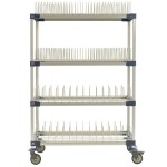 Metro MAX4-PR48VX4 MetroMax 4 Mobile Four Tier Tray / Steam Pan Drying Rack - 24 Metro MAX4-PR48VX4 MetroMax 4 Mobile Four Tier Tray / Steam Pan Drying Rack - 24