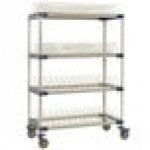 Metro MAX4-PR48VX4 MetroMax 4 Mobile Four Tier Tray / Steam Pan Drying Rack - 24 Metro MAX4-PR48VX4 MetroMax 4 Mobile Four Tier Tray / Steam Pan Drying Rack - 24