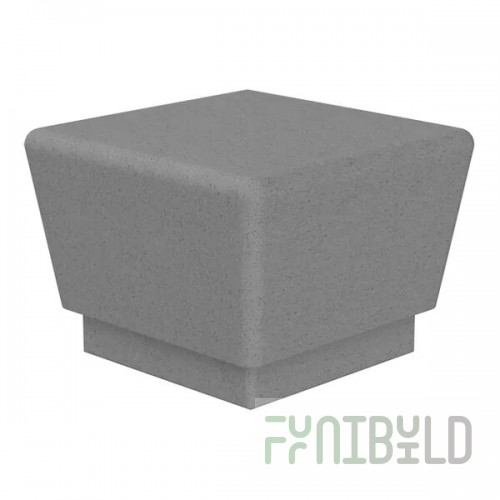 Wausau Tile Our Town 2' Single Square Concrete Bench - 24