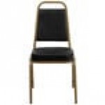 Flash Furniture FD-BHF-1-ALLGOLD-BK-GG Hercules Black Vinyl Trapezoidal Back Stackable Banquet Chair with Gold Frame Flash Furniture FD-BHF-1-ALLGOLD-BK-GG Hercules Black Vinyl Trapezoidal Back Stackable Banquet Chair with Gold Frame