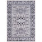 Abani Molana Collection 4' x 6' Gray / Cream Vintage Folk Area Rug Abani Molana Collection 4' x 6' Gray / Cream Vintage Folk Area Rug