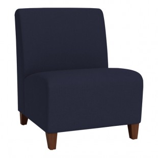 Lesro Ravenna Open House Navy Fabric Oversized Guest Chair with Walnut Wood Legs Lesro Ravenna Open House Navy Fabric Oversized Guest Chair with Walnut Wood Legs