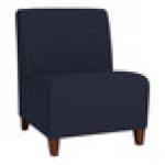 Lesro Ravenna Open House Navy Fabric Oversized Guest Chair with Walnut Wood Legs Lesro Ravenna Open House Navy Fabric Oversized Guest Chair with Walnut Wood Legs