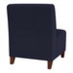 Lesro Ravenna Open House Navy Fabric Oversized Guest Chair with Walnut Wood Legs Lesro Ravenna Open House Navy Fabric Oversized Guest Chair with Walnut Wood Legs