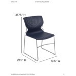 Flash Furniture Hercules Blue Full-Back Ventilated Contoured Stacking Chair with Gray Sled Base Flash Furniture Hercules Blue Full-Back Ventilated Contoured Stacking Chair with Gray Sled Base