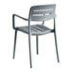 Lancaster Table & Seating Alto Shoreline Slate Slat Back Resin Arm Chair Lancaster Table & Seating Alto Shoreline Slate Slat Back Resin Arm Chair