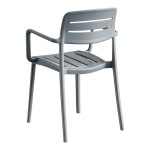 Lancaster Table & Seating Alto Shoreline Slate Slat Back Resin Arm Chair Lancaster Table & Seating Alto Shoreline Slate Slat Back Resin Arm Chair