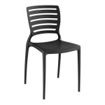 Lancaster Table & Seating Sol Black Stone Resin Side Chair