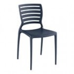 Lancaster Table & Seating Sol Black Stone Resin Side Chair