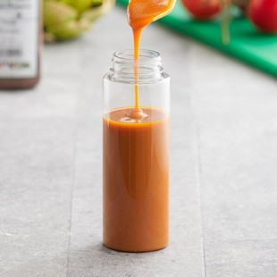 8 oz. (12 oz. Honey Weight) Cylinder PET Clear Sauce Bottle - 350/Case